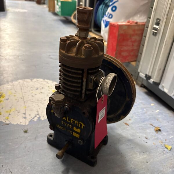 Vintage Tecalemit compressor engine for automotive workshop use.