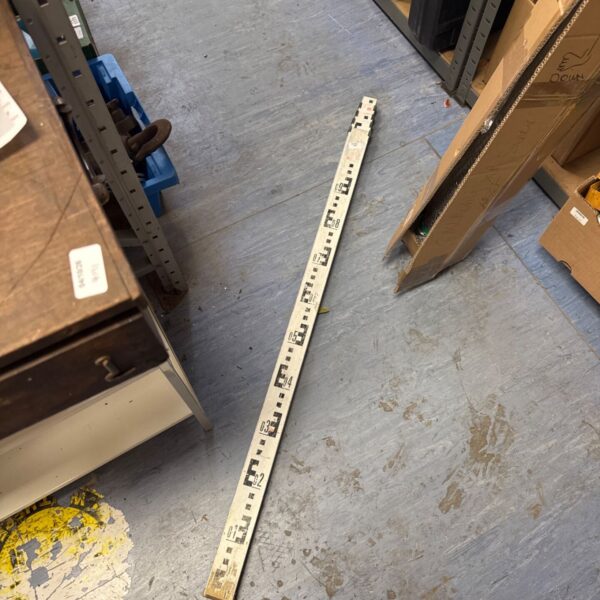 Used telescopic levelling staff for surveying and construction work.