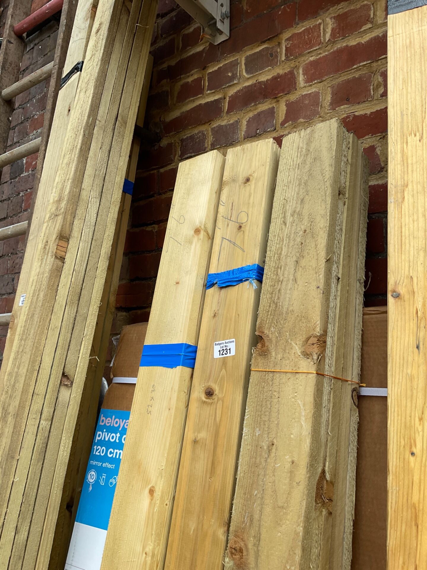 1231 Three bundles of 7’6” timber