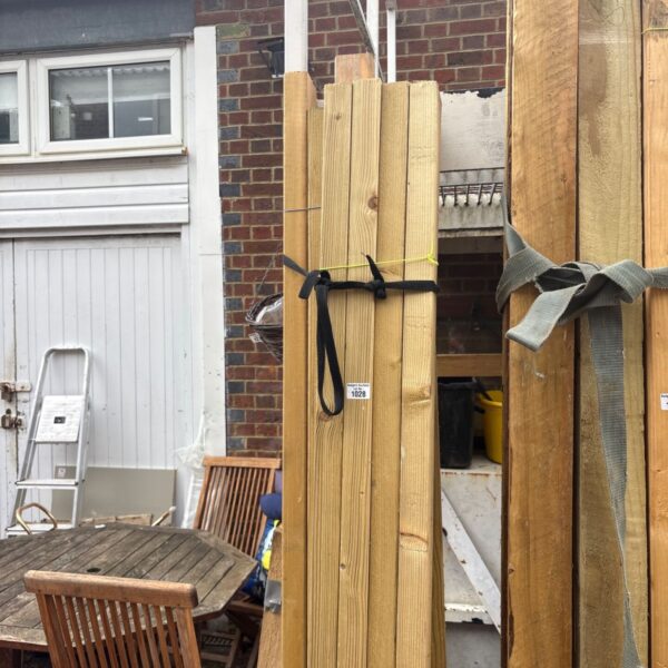 Three bundles of 6ft timber for garden and DIY projects.