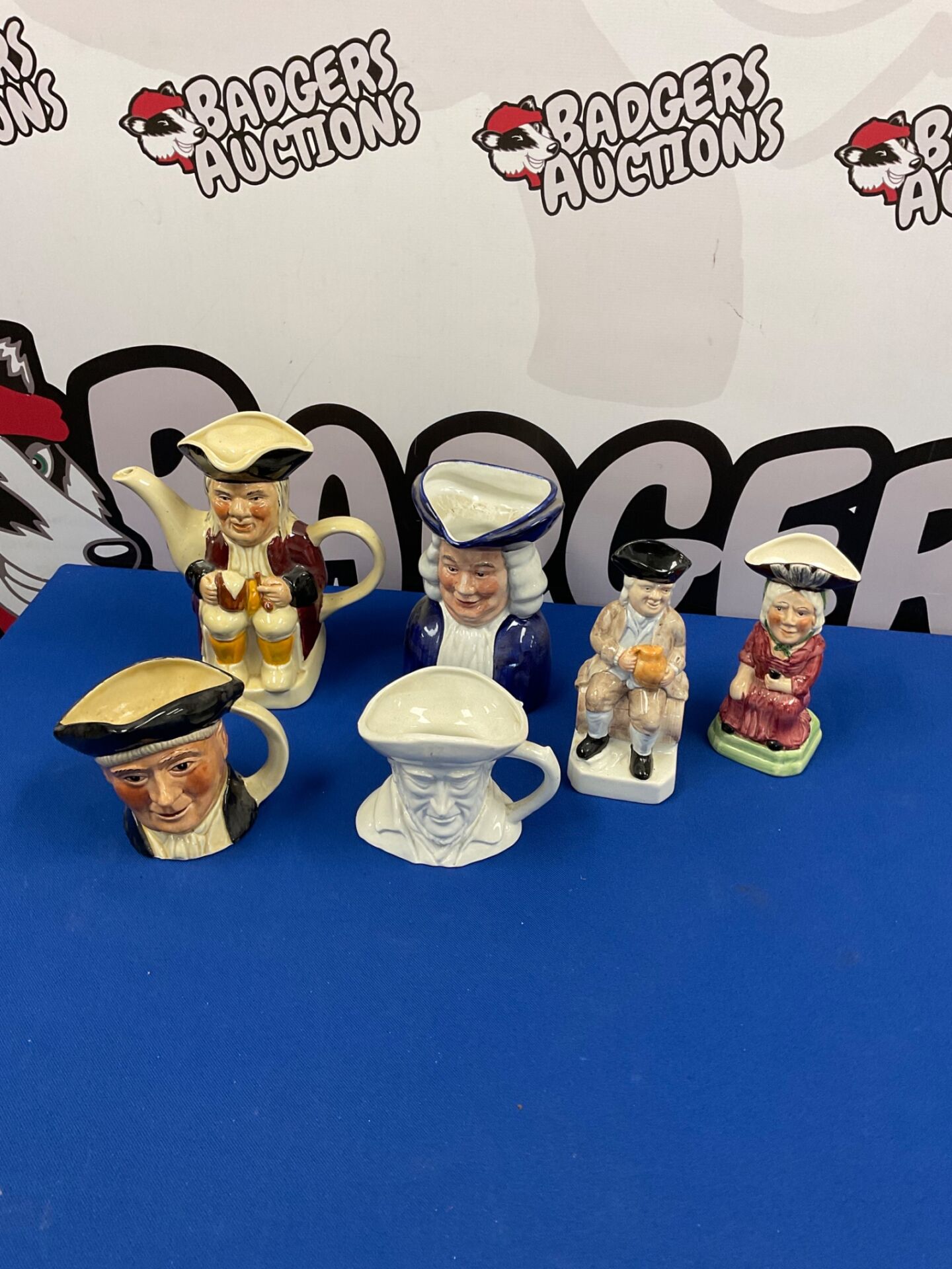 258 Collection of Toby Jugs inc Tony Wood