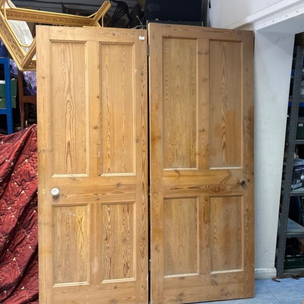 Pair of antique Victorian interior wooden doors.