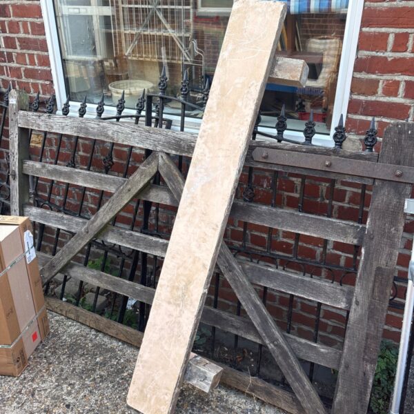 Victorian timber mantlepiece, approximately 7ft long, reclaimed architectural salvage.