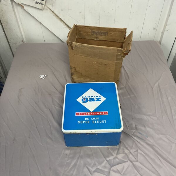 Vintage Camping Gaz International De Luxe Super Bleuet box.