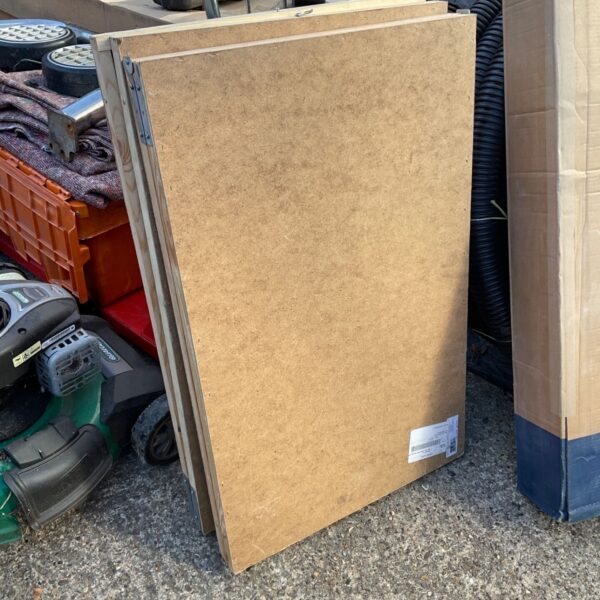Vintage folding paste tables for craft or workshop use.