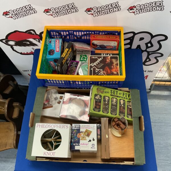 Vintage lot of games and puzzles including Tripples and Sardines.