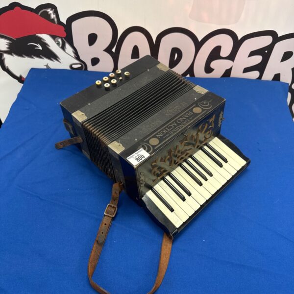 Vintage Italian accordion with keyboard and bellows.