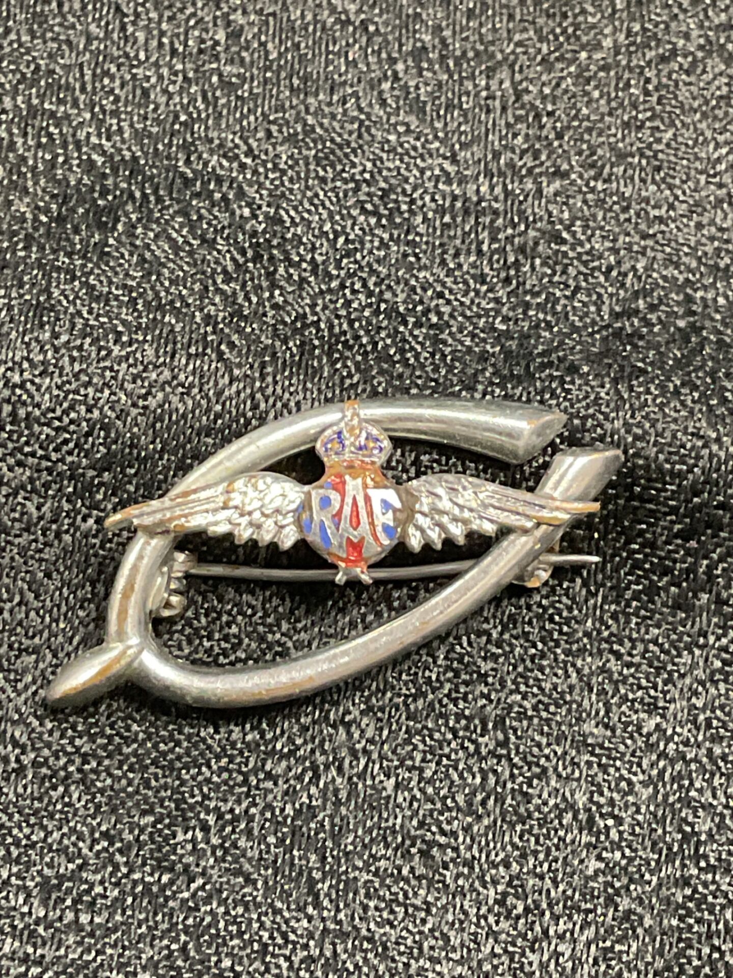 895 Vintage R.A.F Wishbone Sweetheart Brooch