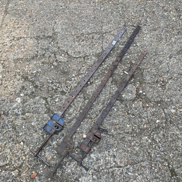 Vintage sash clamps lot for woodworking and DIY projects.