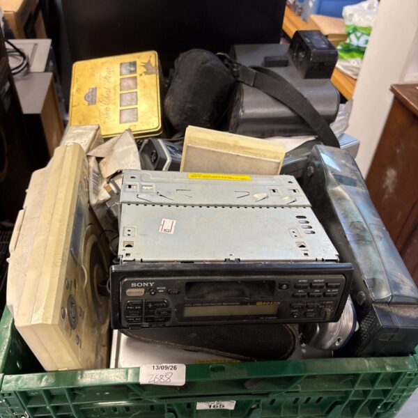 Vintage Sony XP-550 car stereo cassette player in a box.