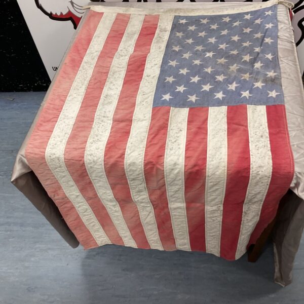 Vintage American stars and stripes flag, 28x36 inches.
