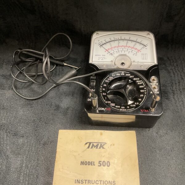Vintage TMK Model 500 multitester with analog display.