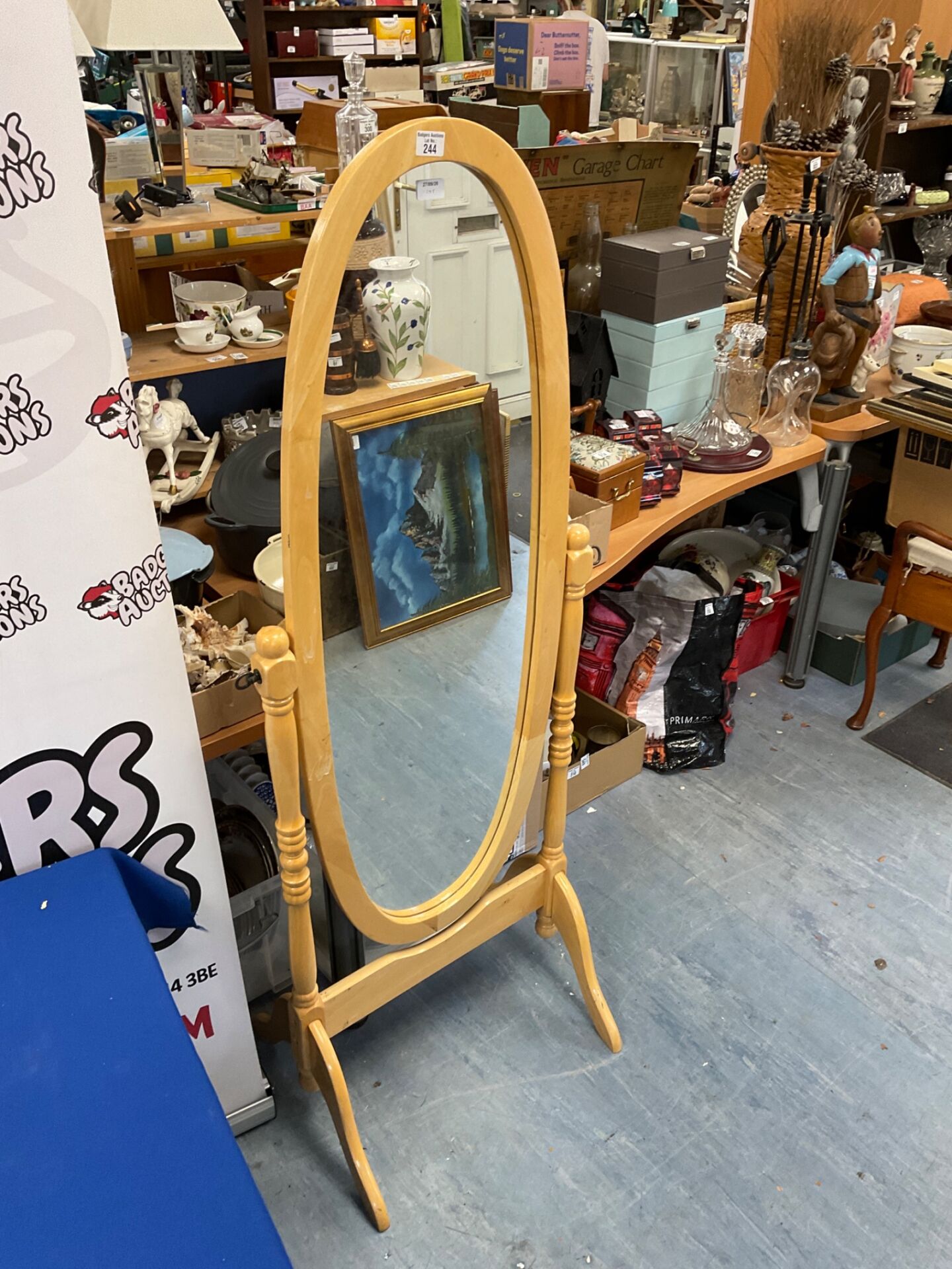 244 Wood framed Dressing Mirror