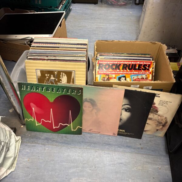 Mixed lot of vintage 12 inch vinyl records including Diana Ross.
