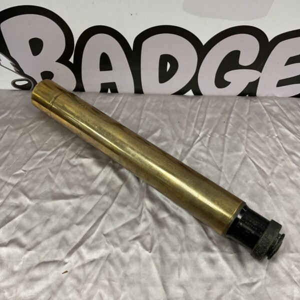 Vintage brass W G Pye telescope with patina and wear.