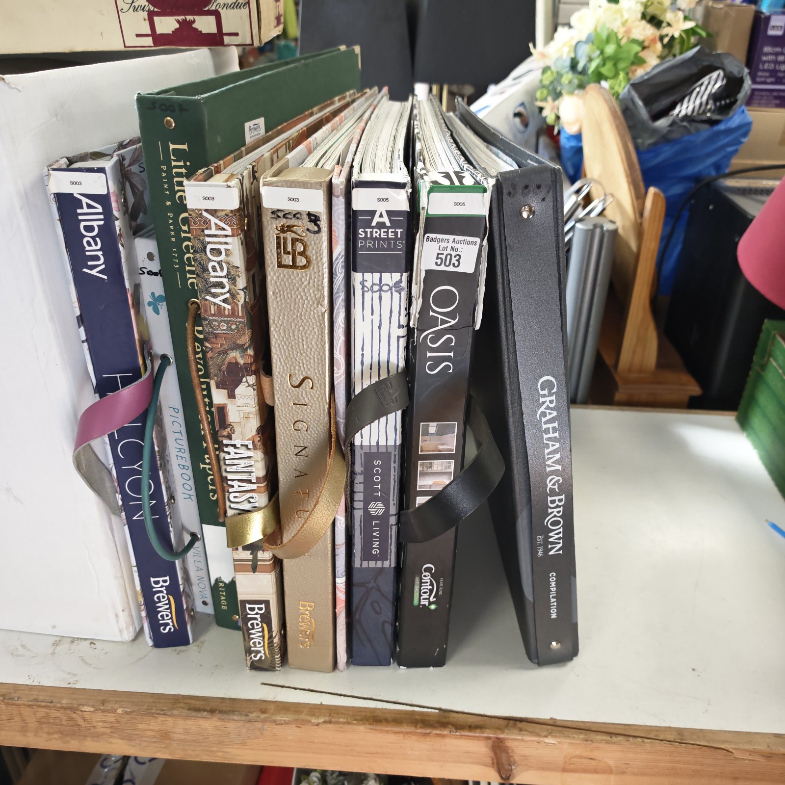 Bundle of wallpaper samples including Brewers & Graham & Brown designs.