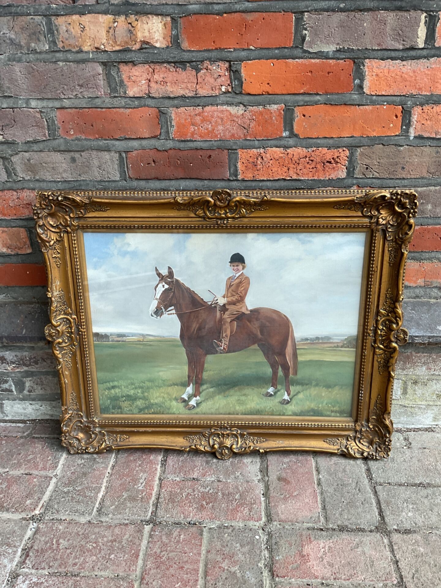 694 Weirsman signed oil painting of a young lady on horseback