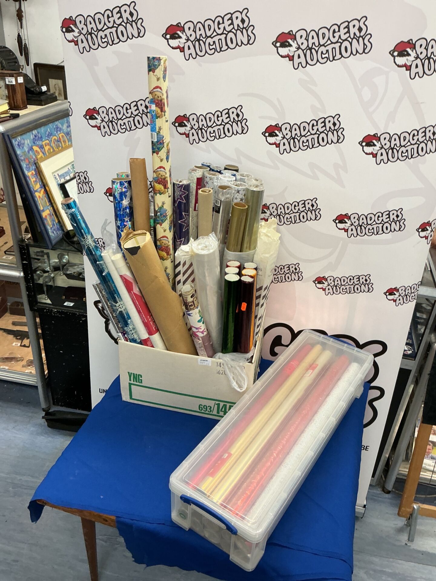 463 Two boxes of assorted wrapping paper
