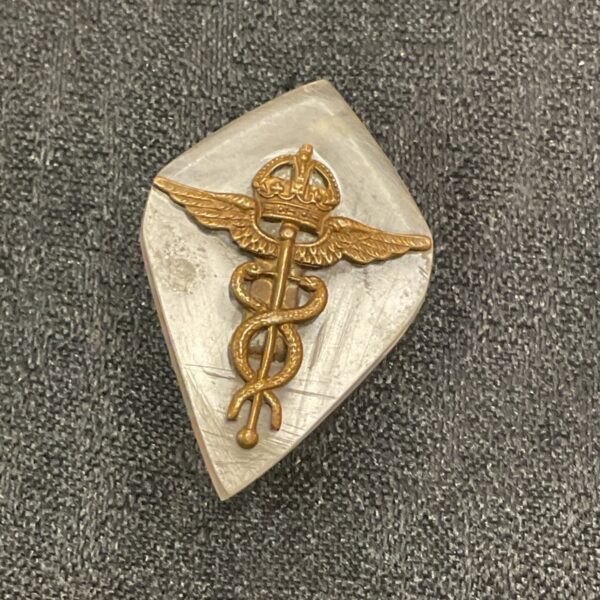 Vintage WWII RAF Medical Services sweetheart brooch with enamel detail.