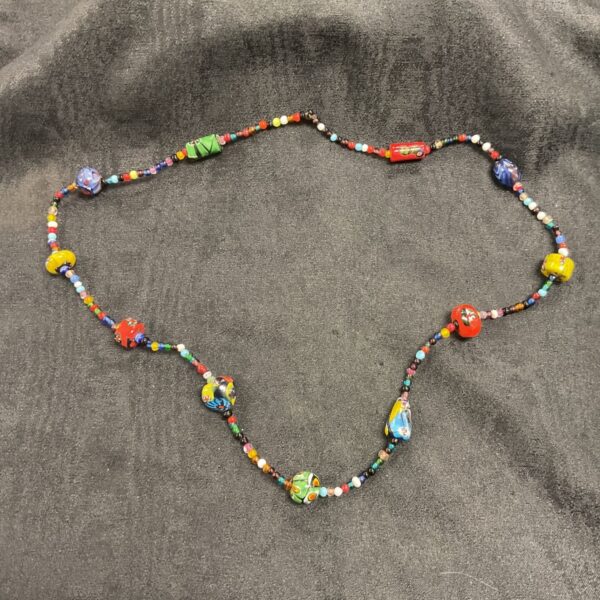 Vintage 1960s Murano glass necklace with colourful beads.