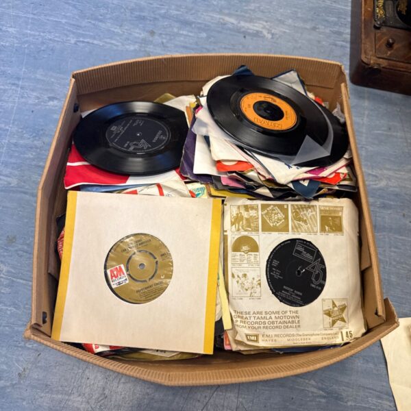 Vintage 45 RPM records lot including Slade and Michael Holiday.