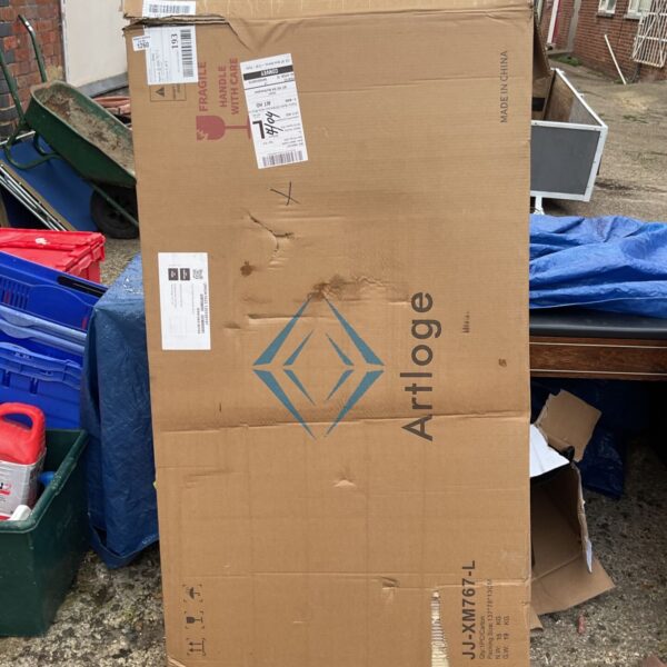 Boxed accent mirror ready for display or collection.
