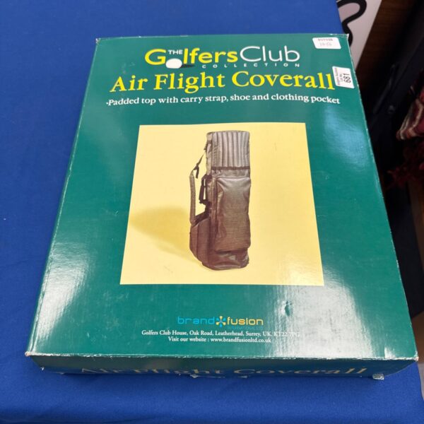 Air Flight golf club cover in green Golfers Club Collection packaging box