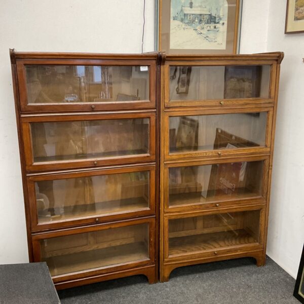 Antique mahogany Globe Wernicke style bookcases, a beautiful pair for collectors.
