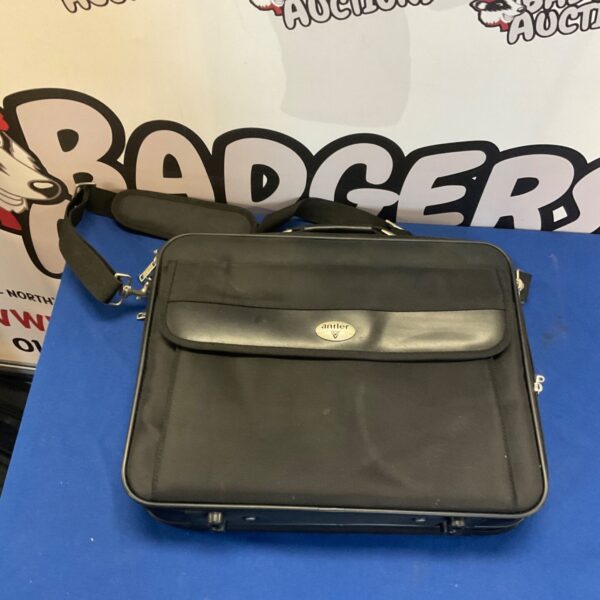 Black Antler computer carry case, vintage laptop bag.
