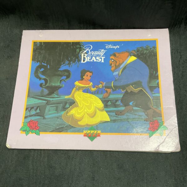 Vintage Disney Beauty and the Beast card album cover, 1991.