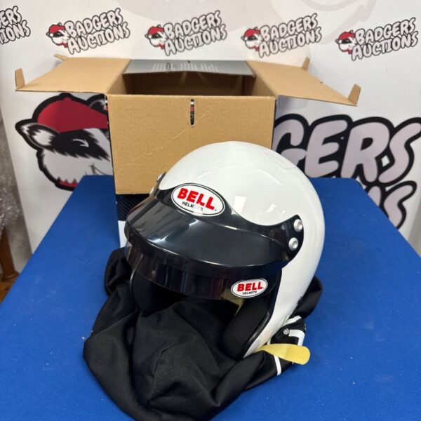 Vintage Bell Mag-1 open face motorcycle helmet, size medium.
