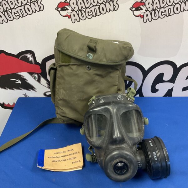 British S6 gas mask, a vintage military NBC respirator.