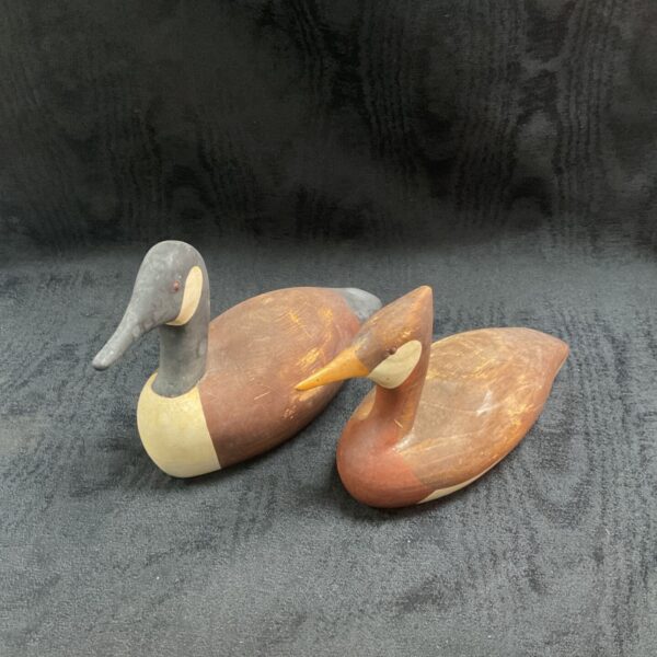 Vintage 1985 hand-carved Canada Goose wooden bird.