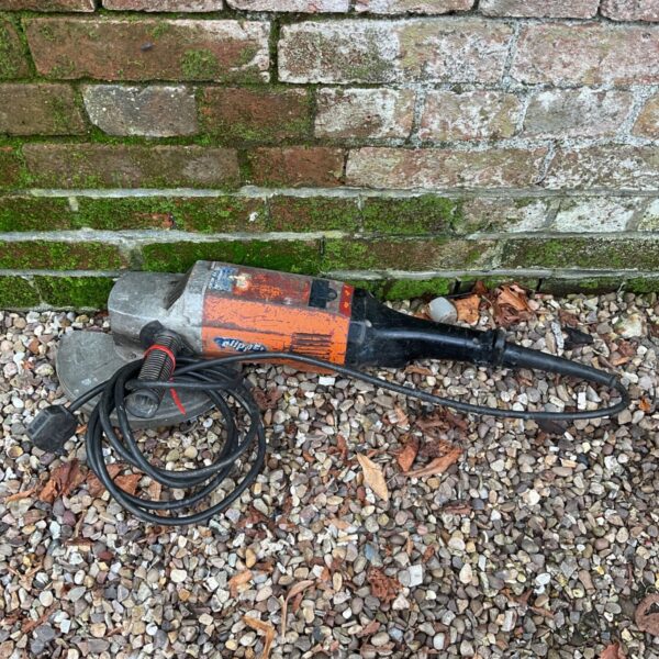 Large clipper disc cutter angle grinder power tool for metal cutting.