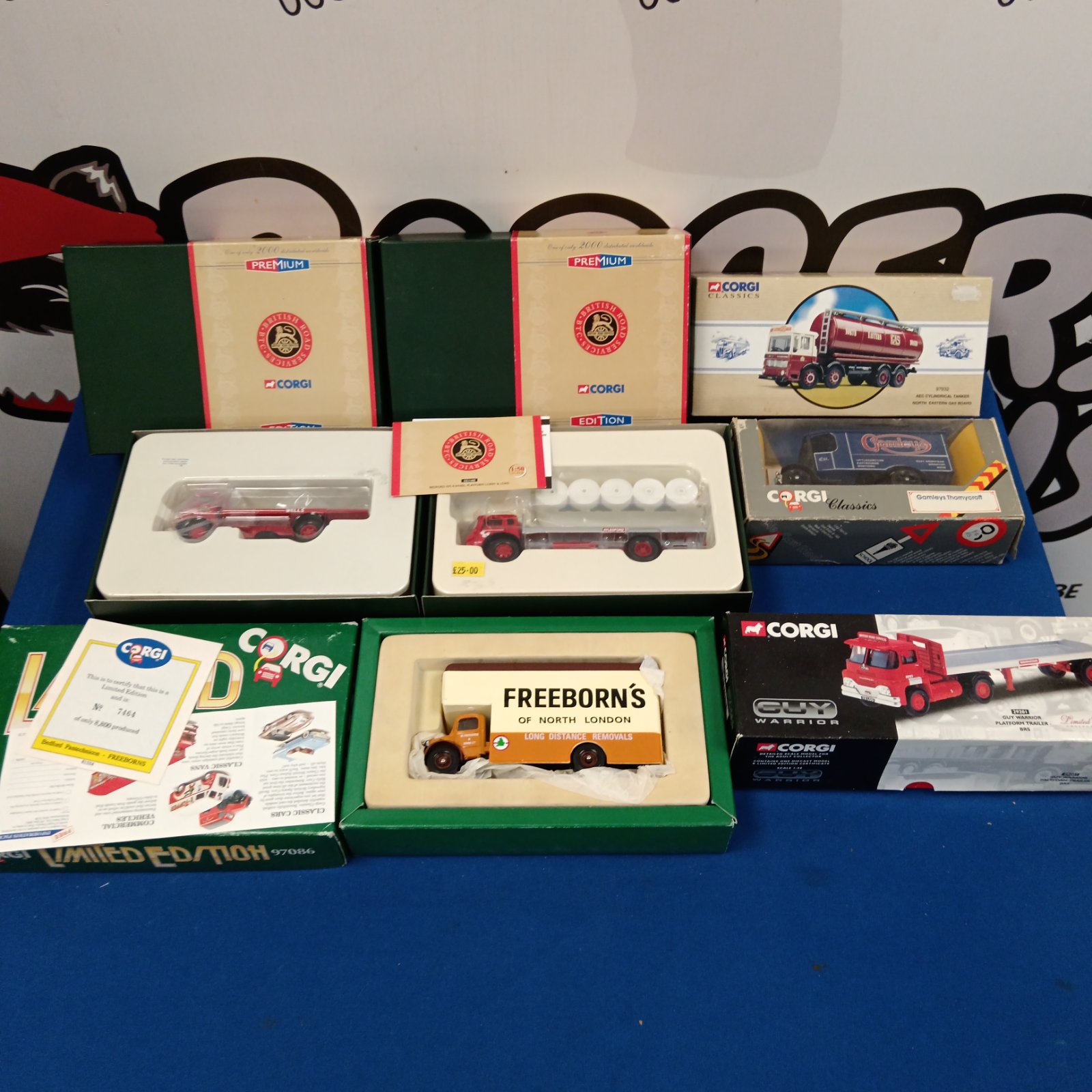 Boxed Corgi diecast truck collection, including limited edition models.