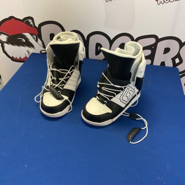 CWB size 8 ski boots, showing wear and tear.