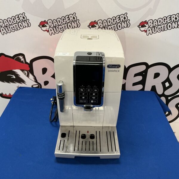 DeLonghi Dinamica coffee machine, model ECAM350.21.B, in used condition.
