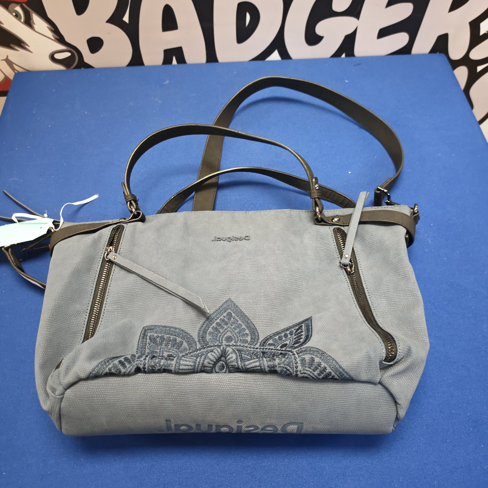 Colourful Desigual handbag with a unique patterned design.