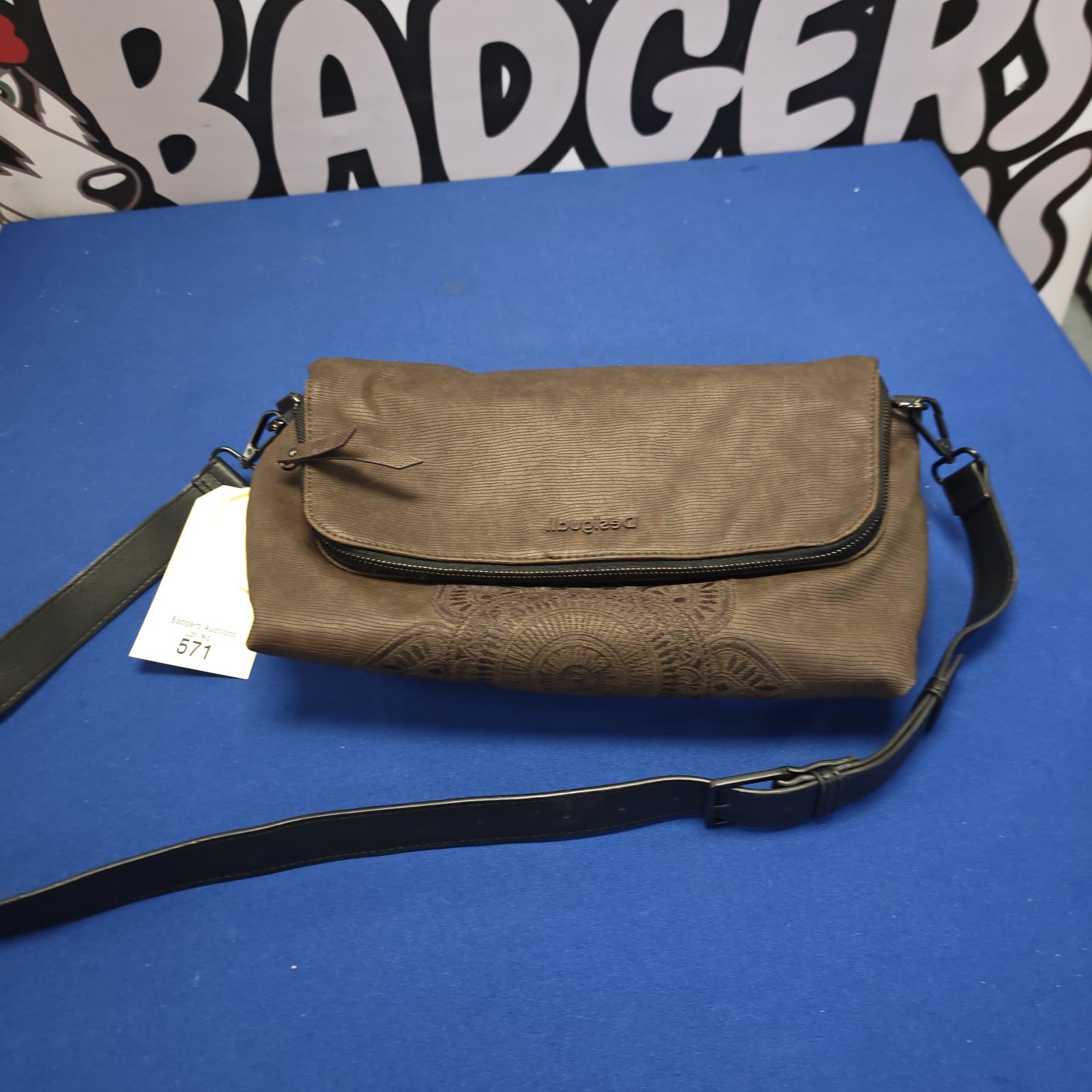 Desigual ladies bag with a unique patterned design and adjustable strap.