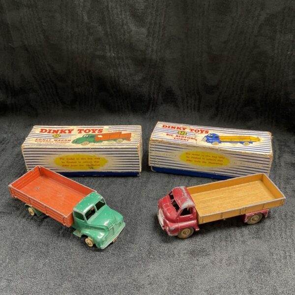 Vintage Dinky Toys lot featuring Comet Wagon and Big Bedford Lorry.
