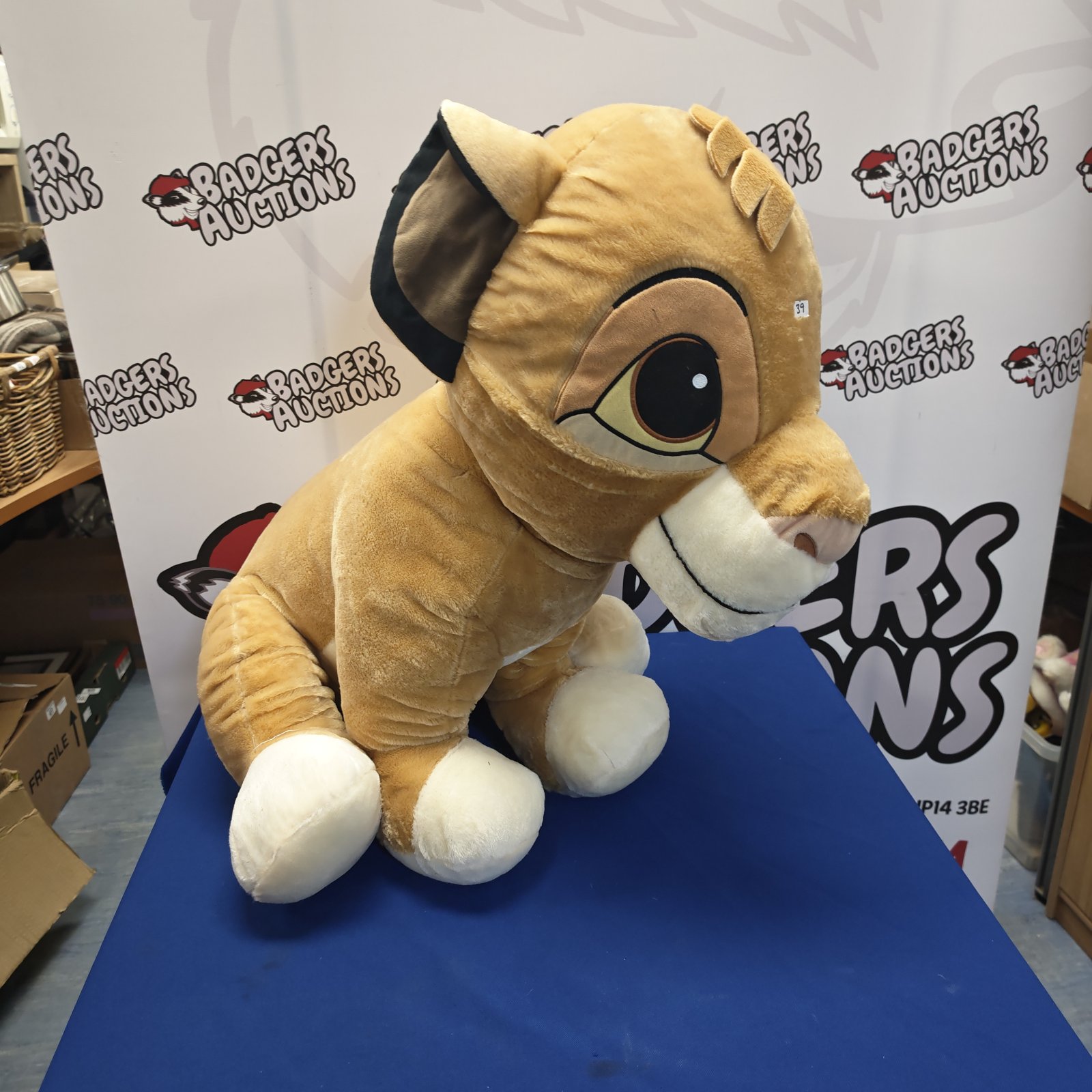 Large Disney Simba cuddly toy from The Lion King.