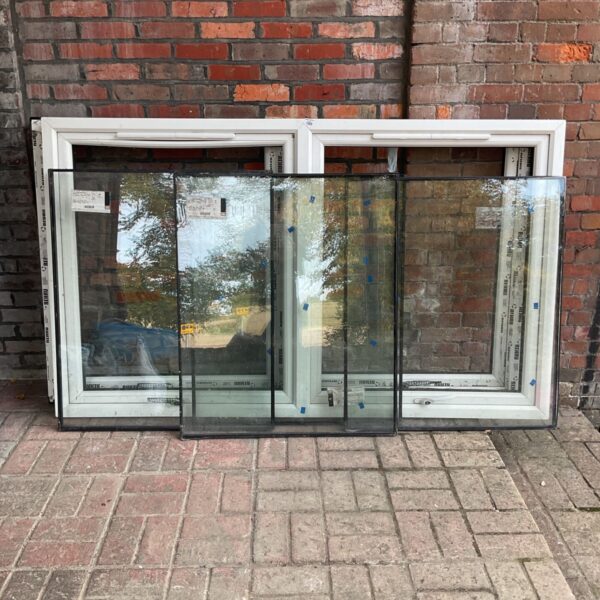 White PVC double glazed window units for sale.