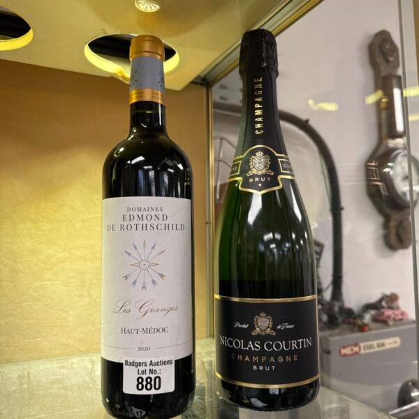 Edmond de Rothschild wine and Nicolas Courtin Champagne lot for auction.