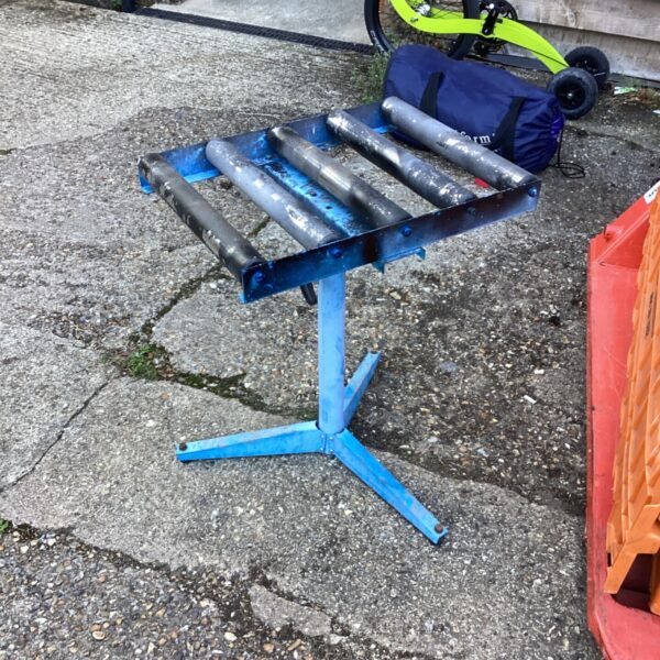 Blue steel engineers rollers for workshop use.