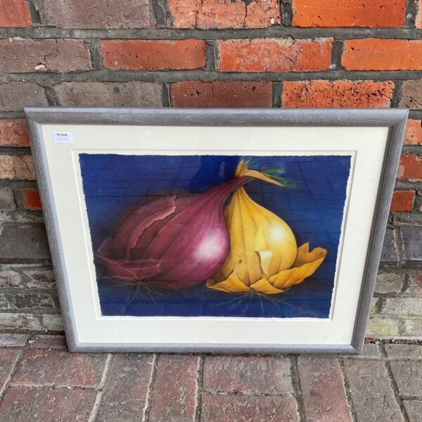 Eva Bostrom limited edition lithograph of onions, botanical art print.