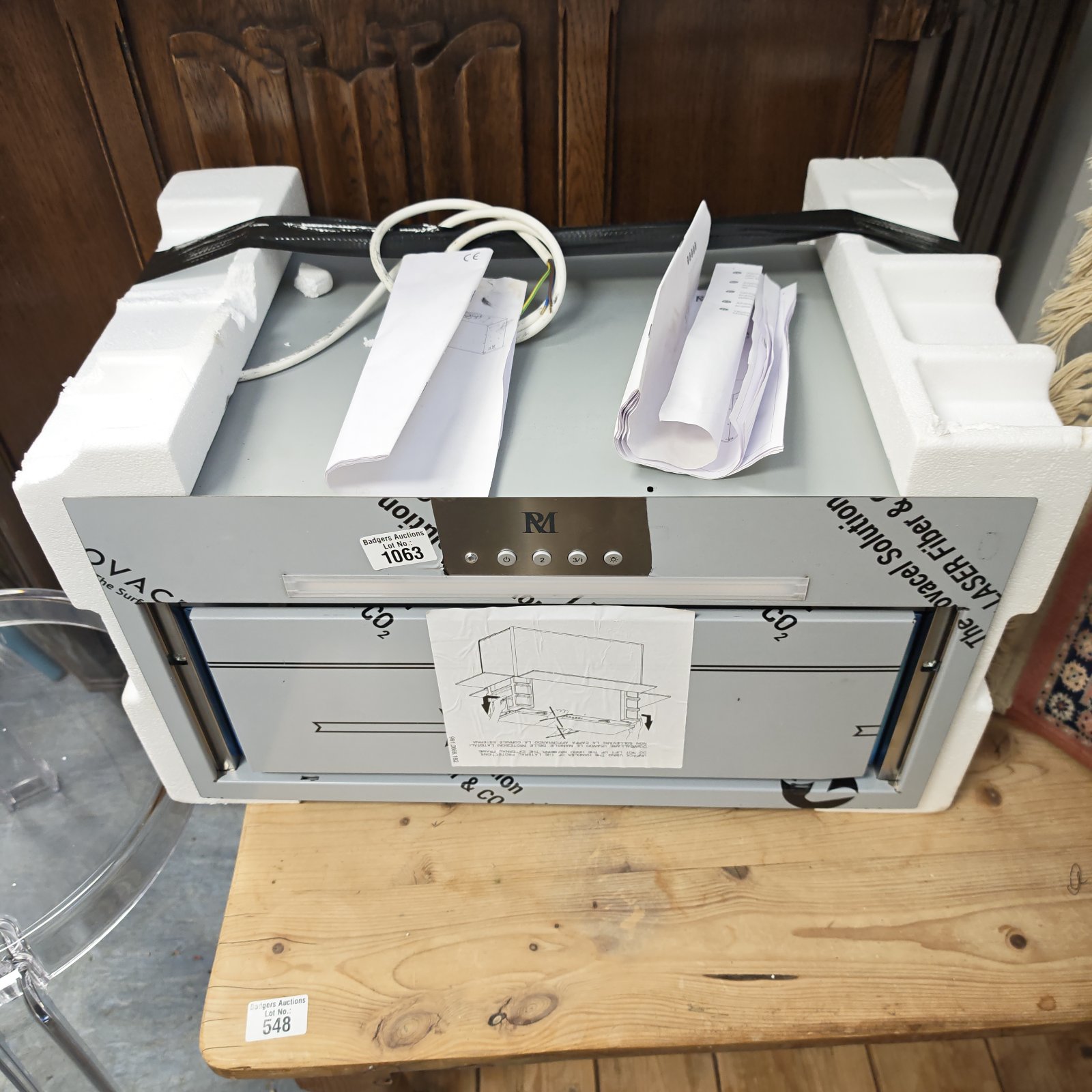 Used extractor fan model 1063 with paperwork.