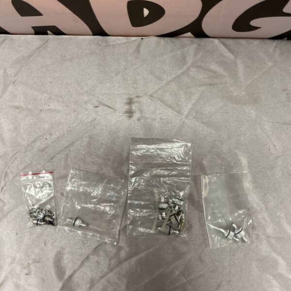 Clear bags of Flightline fuel filters with chrome knurled fittings