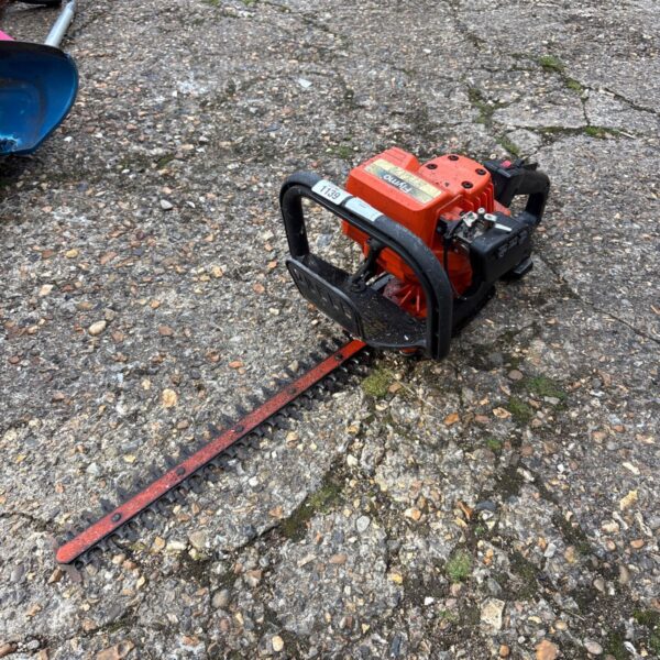 Used Flymo HTL170 hedge trimmer for garden maintenance.