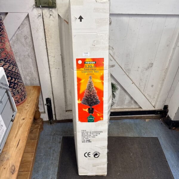 Vintage Focus 120cm fibre optic Christmas tree for festive decoration.