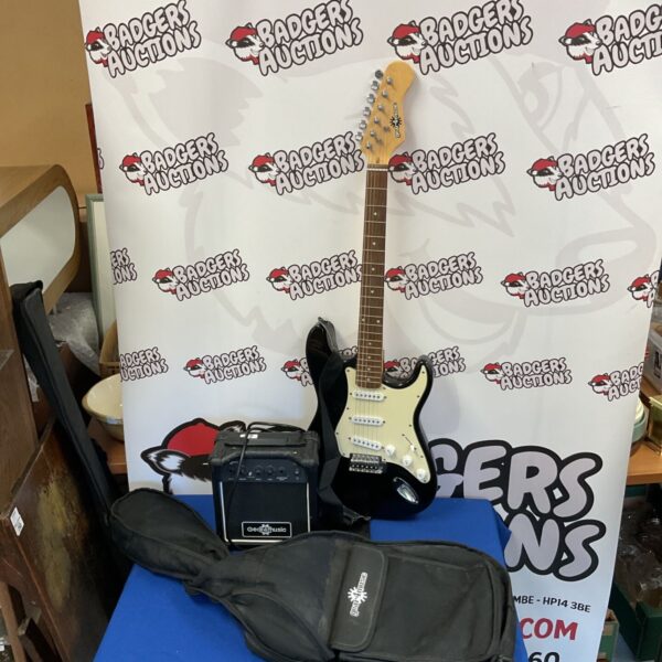 Gear4music electric guitar package with amplifier and bag.